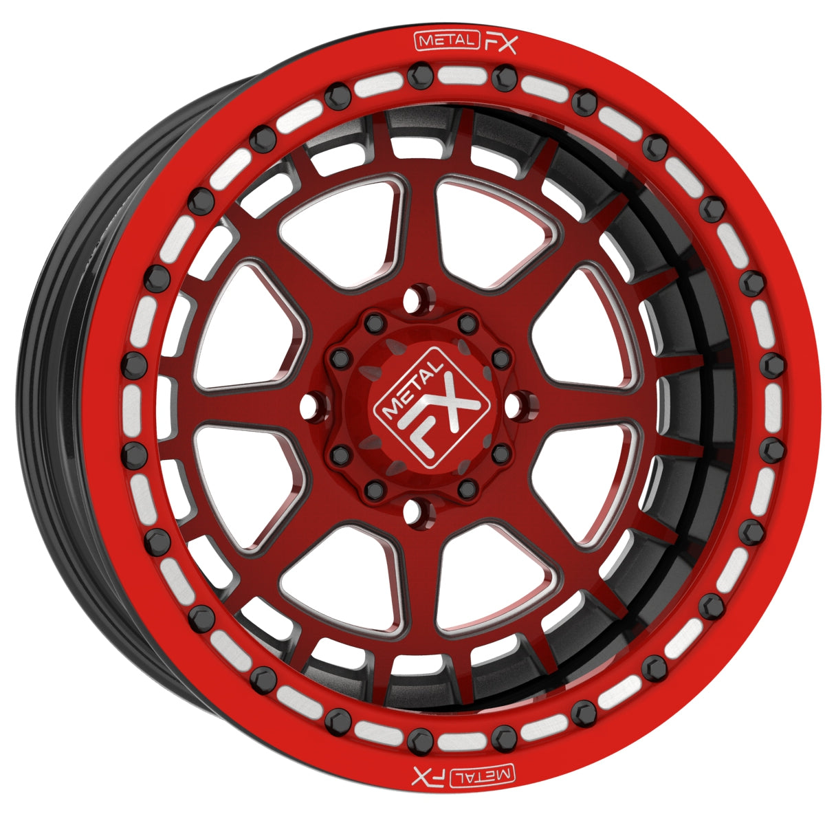 17" Outlaw 3Piece Beadlock Custom Metal FX Offroad UTV Wheels