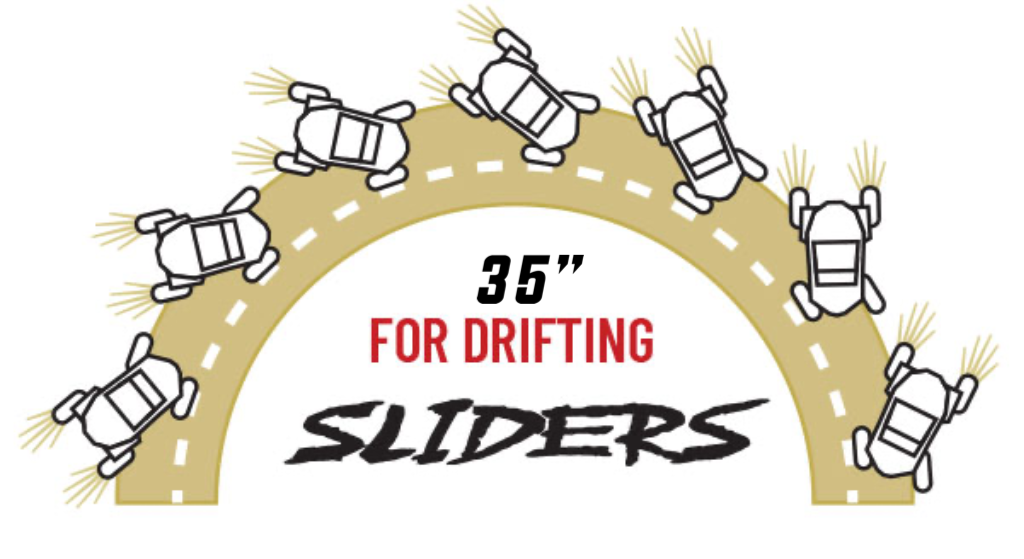 35" SandCraft DESTROYER Slider Rear Paddles and Mohawk Fronts UTV Tire Kit (Set of 4)