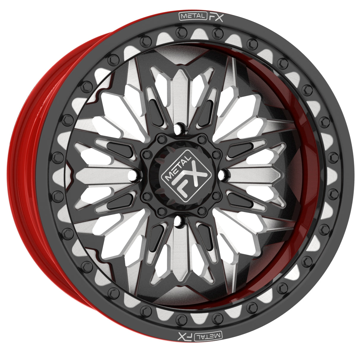 17" Nighthawk 3Piece Beadlock Custom Metal FX Offroad UTV Wheels