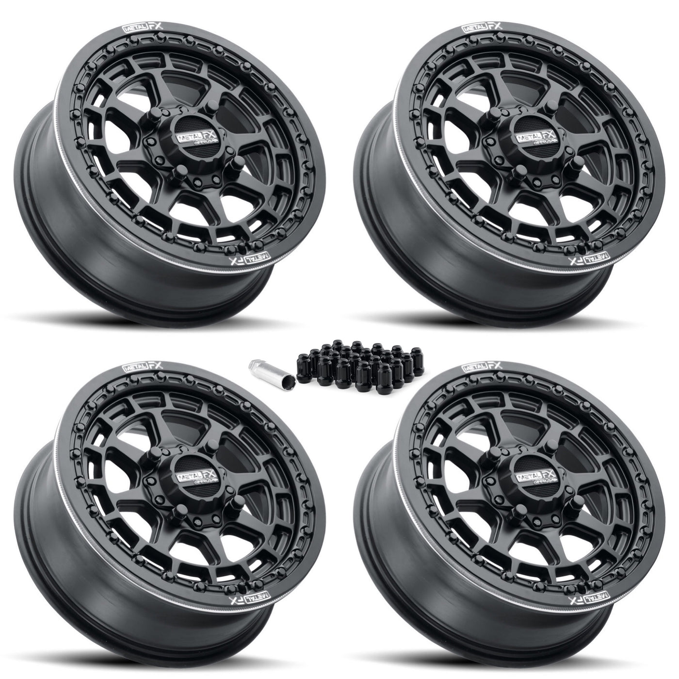 Outlaw Beadlock | Satin Black | UTV Wheel Kit