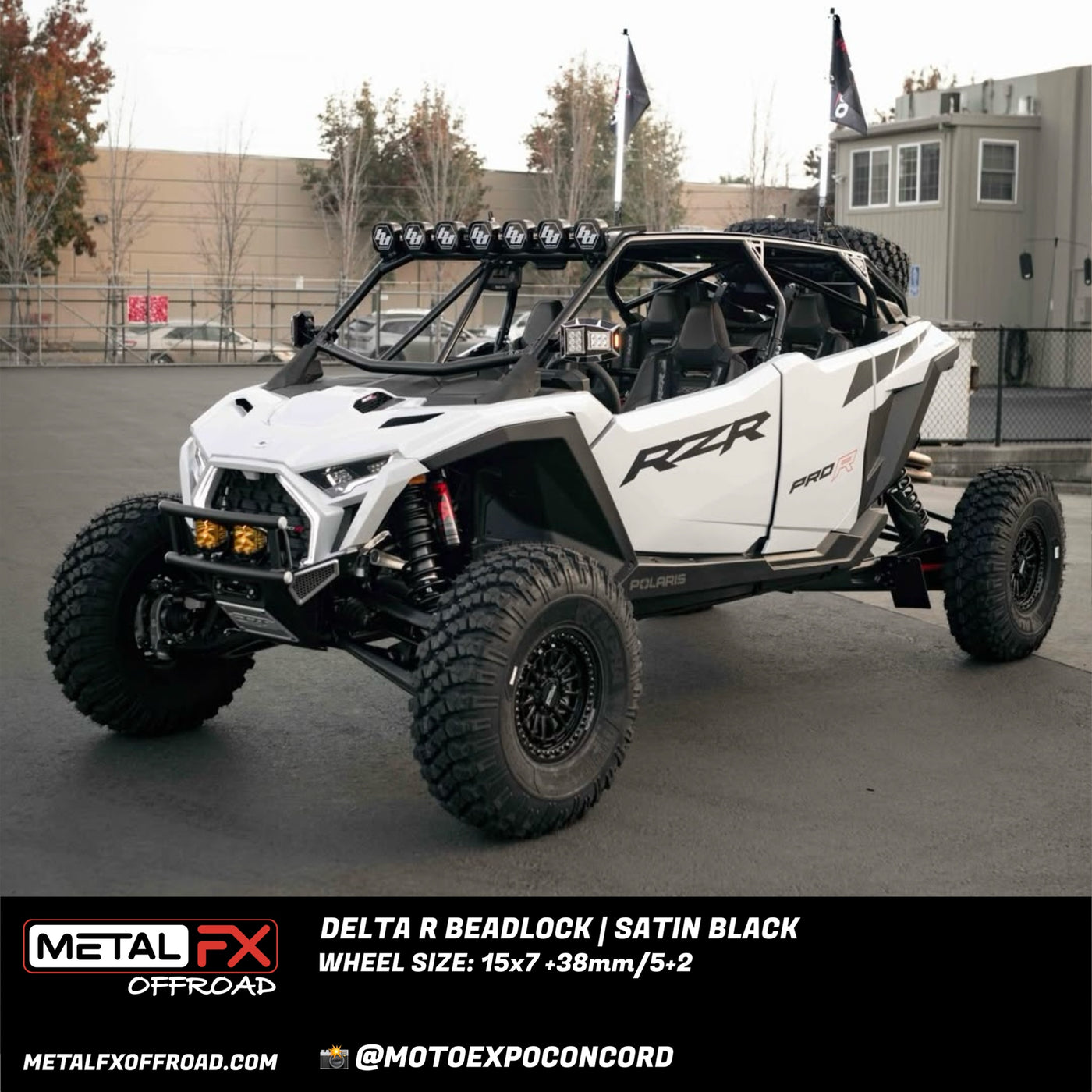 Delta R Beadlock | Satin Black | UTV Wheel Kit