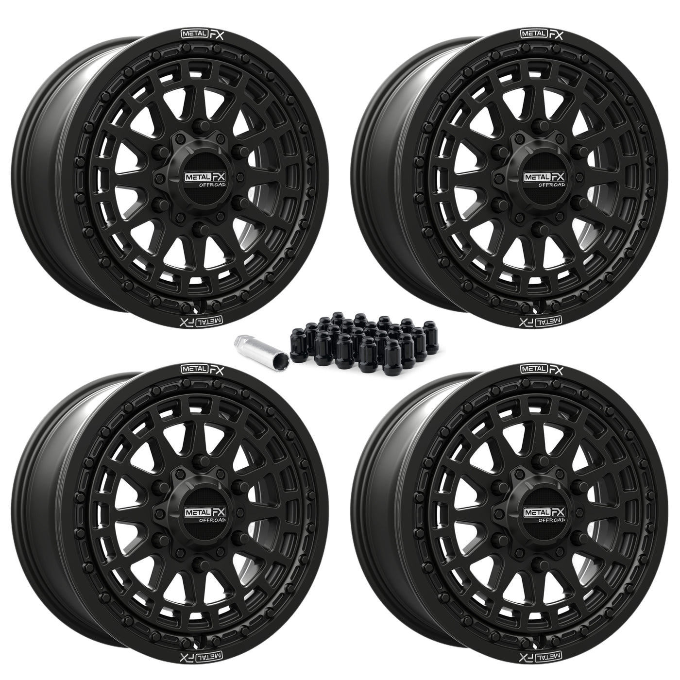 Outlaw 6R Beadlock | Satin Black | UTV Wheel Kit